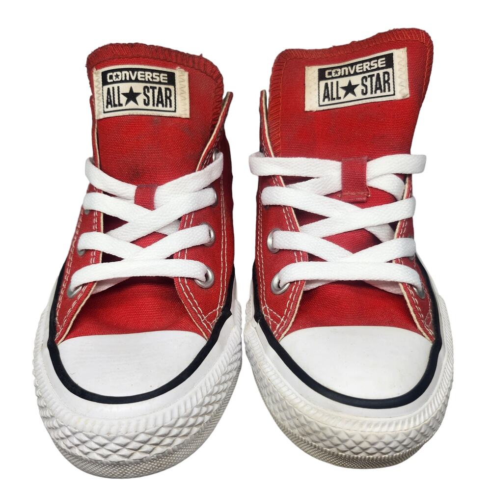 Converse All Star Shoes Womens 6 Red White Solid Low Top Comfy Sneakers Low Top - Picture 3 of 11